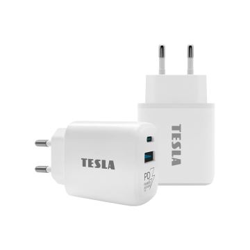 TESLA Electronics - Адаптер зі швидкою зарядкою Power Delivery 25W білий