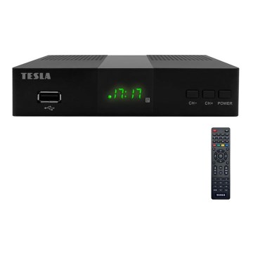 TESLA Electronics - DVB-T2 H.265 (HEVC) приймач 2xAAA + пульт дистанційного керування
