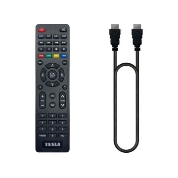 TESLA Electronics - DVB-T2 H.265 (HEVC) приймач 2xAAA + пульт дистанційного керування