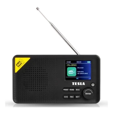 TESLA Electronics - Радио DAB+ FM 5W/1800 mAh черный