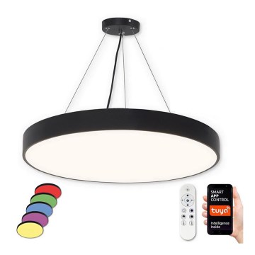 Top Light - LED RGB Підвісна люстра з регулюванням яскравості METAL LED/60W/230V Wi-Fi Tuya чорний + пульт дистанційного керування