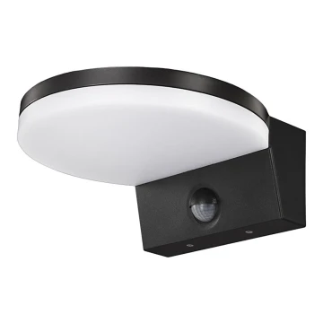 Top Light - LED Вуличний настінний світильник з датчиком NOVARA LED/15W/230V IP65 чорний