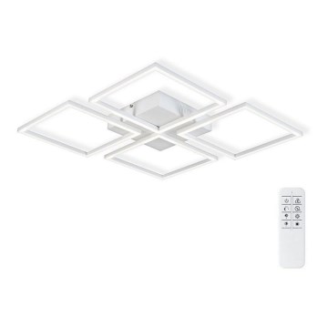 Top Light - Пристельова LED люстра з регулюванням яскравості RIVIERA 4xLED/16,25W/230V квадратний білий + пульт дистанційного керування