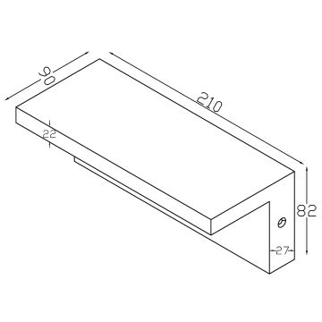 Top Light - Вуличний світлодіодний настінний світильник ELON LED/10W/230V 4000K IP54