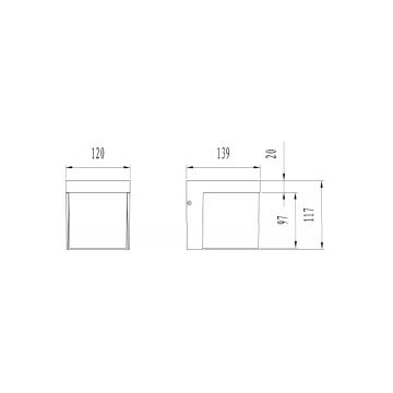 Trio - Уличный светодиодный настенный светильник YANGTZE LED/4,5W/230V IP54 3000K