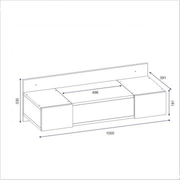 Туалетний столик ZAKKUM 33x100 см бежевий