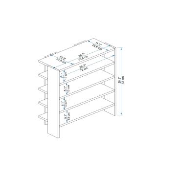 Тумба для взуття SARGEL 72x75,6 см антрацит