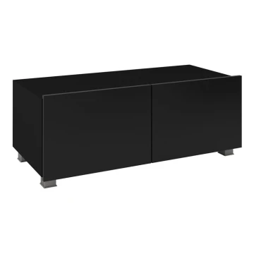 TV столик PAVO 37x100 см глянцевий чорний/матовий чорний