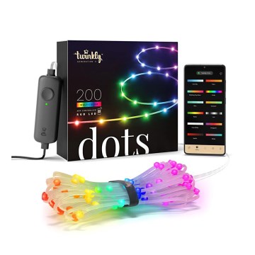 Twinkly - Светодиодная уличная RGB-лента с регулированием яркости DOTS 200xLED 10 м IP44 Wi-Fi