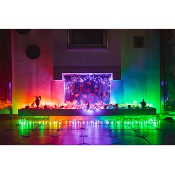 Twinkly - Вулична різдвяна RGB LED гірлянда з регулюванням яскравості CLUSTER 400xLED 9,5м IP44 Wi-Fi