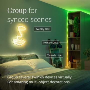 Twinkly - LED RGB Стрічка з регулюванням яскравості DOTS 60xLED 3 м Wi-Fi USB