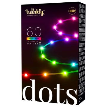 Twinkly - LED RGB Стрічка з регулюванням яскравості DOTS 60xLED 3 м Wi-Fi USB