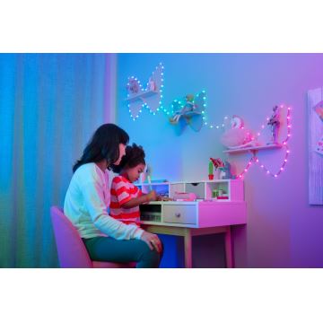 Twinkly - LED RGB з регулюванням яскравості різдвяна гірлянда CANDIES 100xLED 8 м USB Wi-Fi