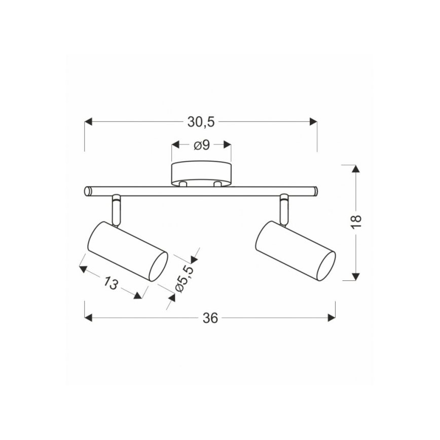 Точечный светильник COLLY 2xGU10/15W/230V золотистый