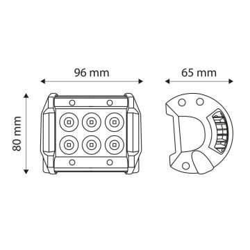 Точковий LED світильник для автомобіля EPISTAR LED/18W/10-30V IP67 6000K