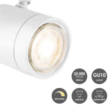 Точковий LED світильник з регулюванням яскравості MANU 1xGU10/5,8W/230V білий