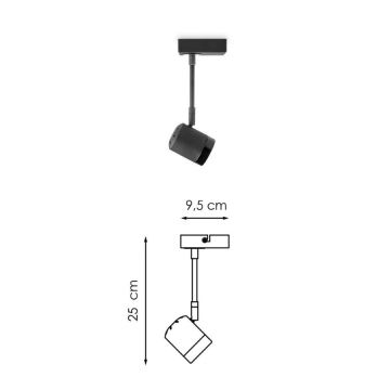 Точковий LED світильник з регулюванням яскравості MANU 1xGU10/5,8W/230V чорний