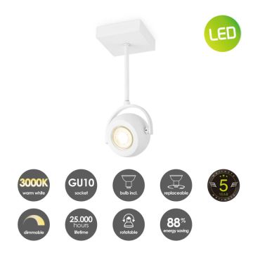 Точковий LED світильник з регулюванням яскравості NOP 1xGU10/5,8W/230V білий