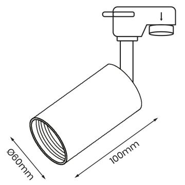 Точковий світильник для трекової системи PIPE 1xGU10/25W/230V білий