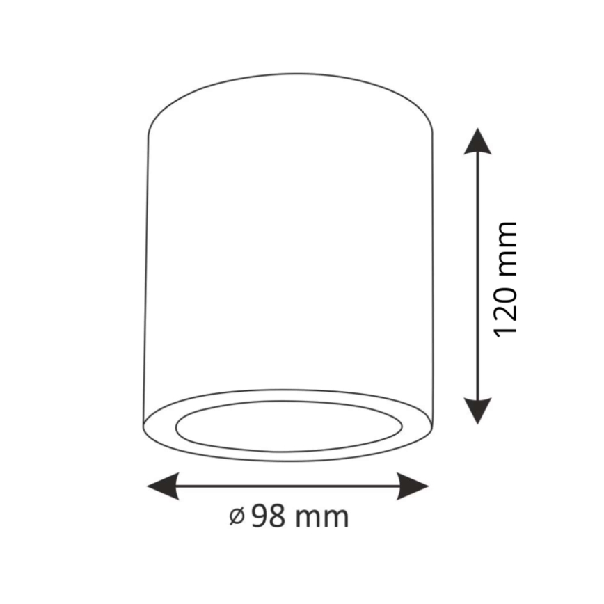 Точковий світильник JUPITER 1xE27/20W/230V діаметр 9,8 см білий