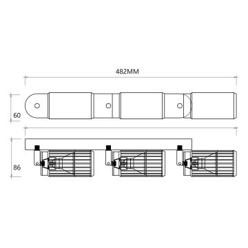 Точковий світильник VERTICAL 3xGU10/8W/230V білий