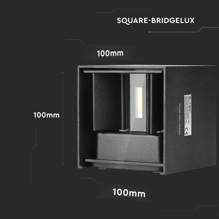 Уличный светодиодный настенный светильник LED/11W/230V 4000K IP65 черный