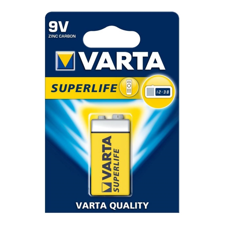 Varta 2022 - 1 шт. Вугільно-цинкова батарея SUPERLIFE 9V