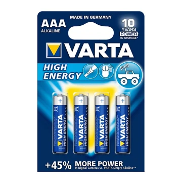 Varta 4903 - Щелочная батарейка HIGH ENERGY AAA 1,5V 4 шт.