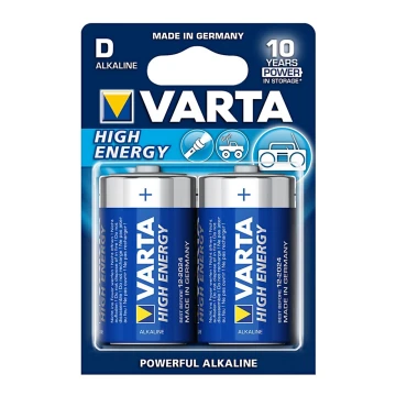 Varta 4920 - 2 шт. Лужна батарея HIGH ENERGY D 1,5V