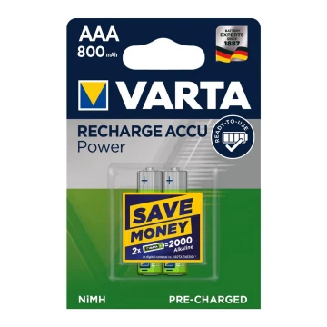 Varta 56703 - Аккумуляторная батарейка ACCU AAA NiMH/800mAh/1,2V 2 шт.