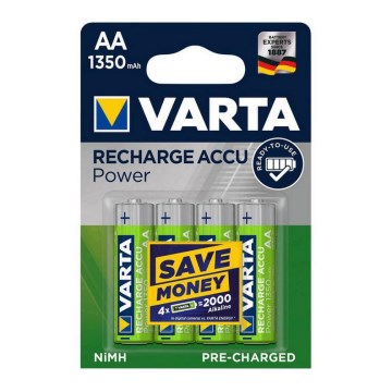 Varta 56746101404 - Щелочная батарейка RECHARGE AA 1,2V/1350 mAh 4 шт.