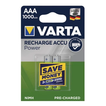 Varta 5703301402 - 2 шт Акумуляторні батареї RECHARGE AAA 1,2V