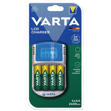 Varta 57070201451 - LCD Зарядний пристрій 4xAA/AAA 2600mAh 5V