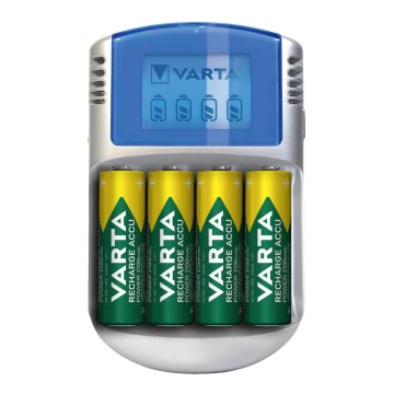 Varta 57070201451 - Зарядное устройство с ЖК-дисплеем 4xAA/AAA 2600mAh 5V