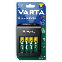 Varta 57687101441 - Зарядное ЖК устройство 4xAA/AAA 2100mAh 230V