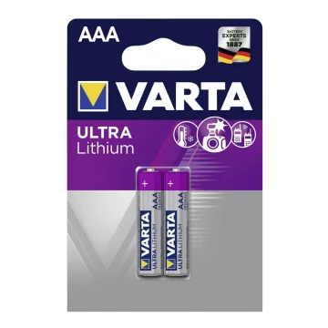 Varta 6103301402 - 2 шт Літієва батарейка ULTRA AAA 1,5V