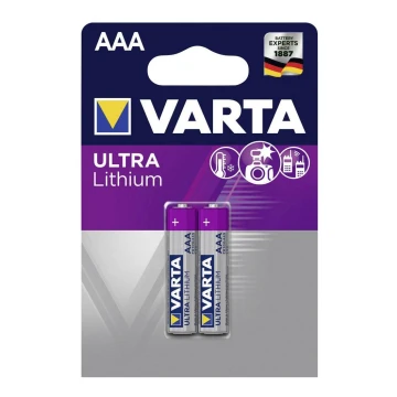 Varta 6103301402 - Литиевый аккумулятор ULTRA AAA 1,5V 2 шт.