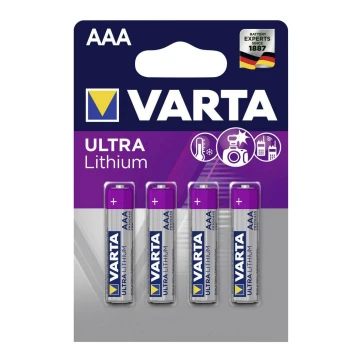 Varta 6103301404 - 4 шт Літієва батарейка ULTRA AAA 1,5V