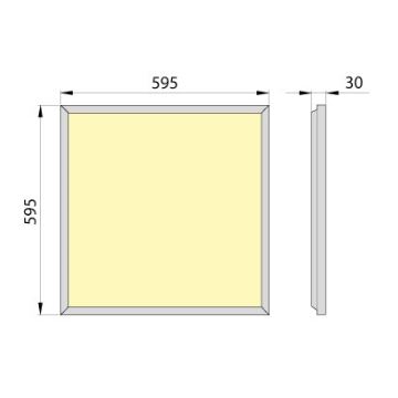 Вбудована стельова LED панель OREGA PLUS 60 LED/40W/230V 4000K IP40