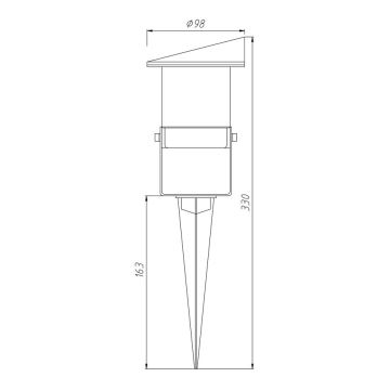 Вулична лампа VILO 1xGU10/60W/230V IP65 чорна