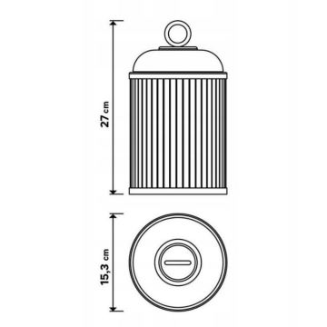 Вулична LED лампа з регулюванням яскравості CANARI LED/2W/5V IP44