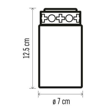 Вулична різдвяна LED декорація 1xLED/2xC IP44 червоний