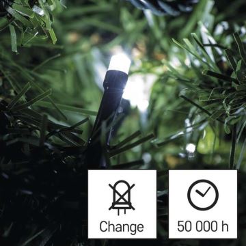 Вулична різдвяна LED гірлянда 240xLED/8 функцій 29м IP44 холодний білий