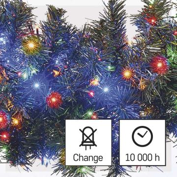 Вулична різдвяна LED гірлянда 600xLED/17v IP44 кольорова