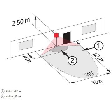 Вуличний датчик руху LC-CLICK 200° IP44 чорний