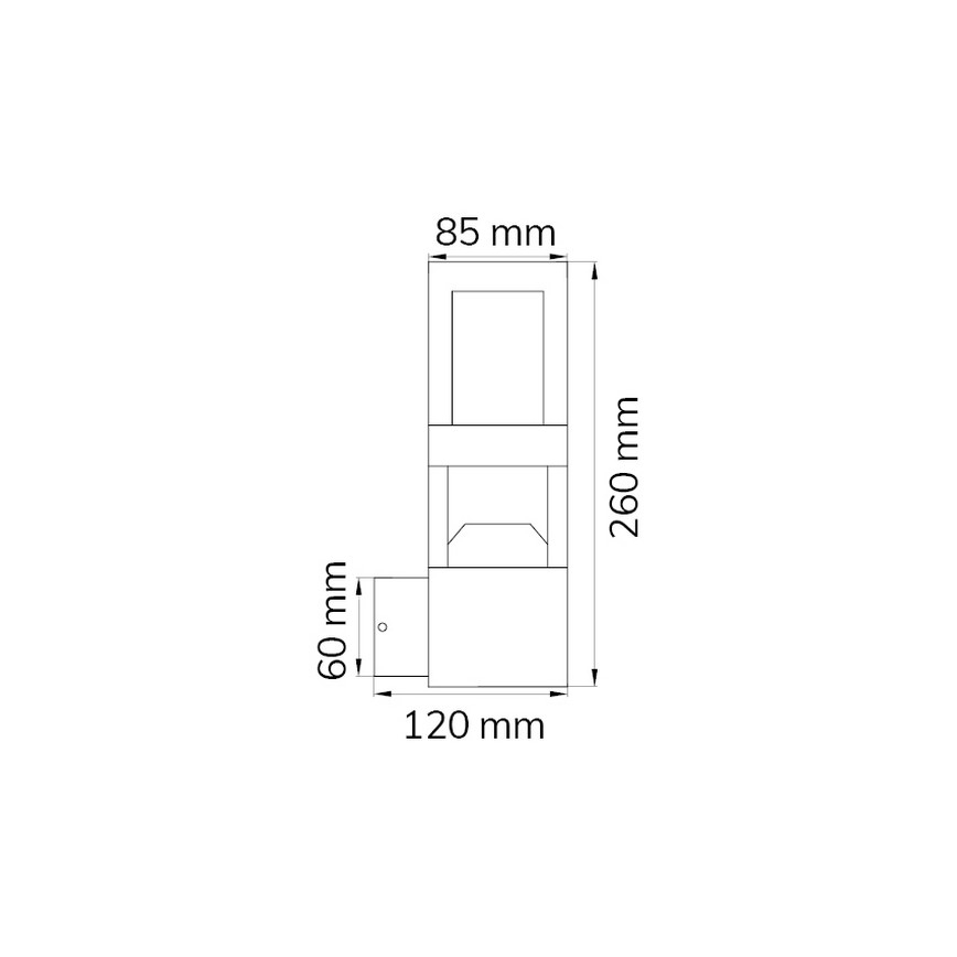 Wofi 12244 - Уличный светодиодный настенный светильник SIERRA LED/10W/230V IP54