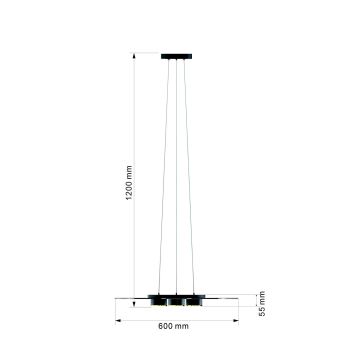 Wofi 5006-302 - Светодиодная подвесная люстра с регулированием яркости LANNION LED/19W/230V