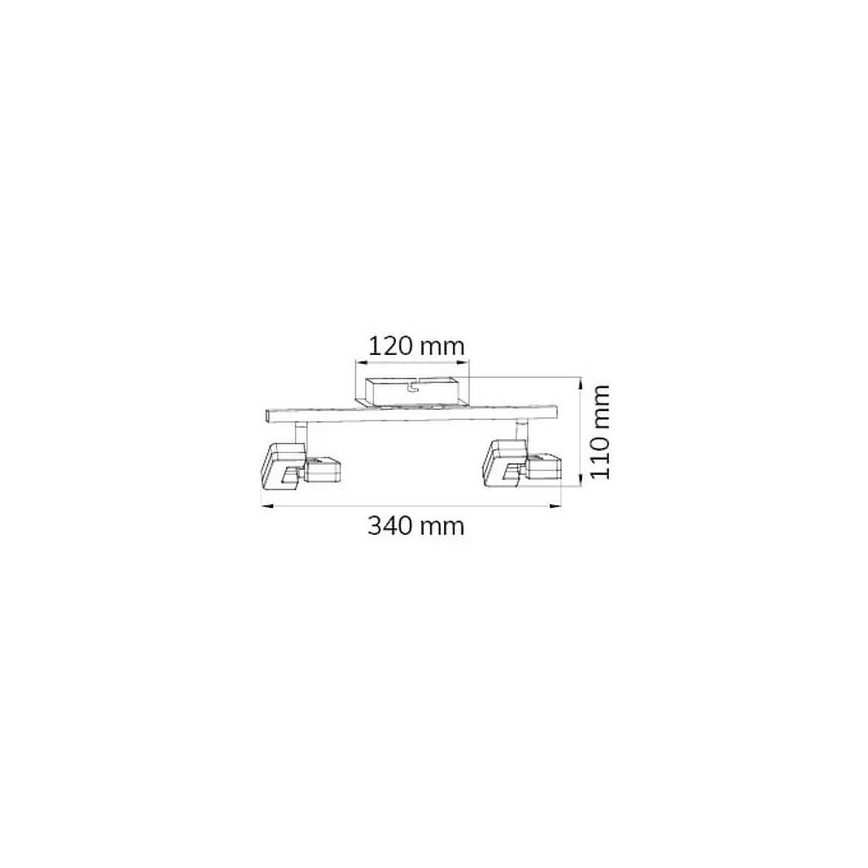 Wofi 7026.02.64.5000 - Светодиодный точечный светильник ZARA 2xLED/5,2W/230V