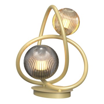 Wofi 8015-204 - Светодиодная настольная лампа METZ 2xG9/3,5W/230V золотистый/серый