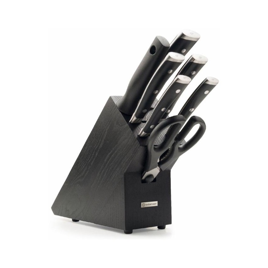 Wüsthof - Набір кухонних ножів на підставці CLASSIC IKON 8 шт. чорний